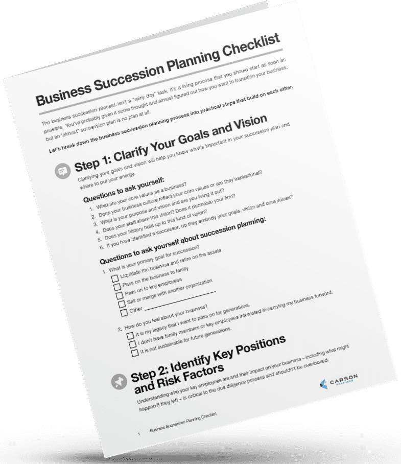 Business Succession Planning Checklist